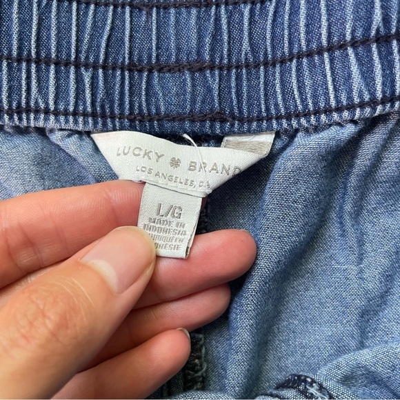 Lucky brand Drawstring cotton Blue Denim Pants large - Picture 6 of 8